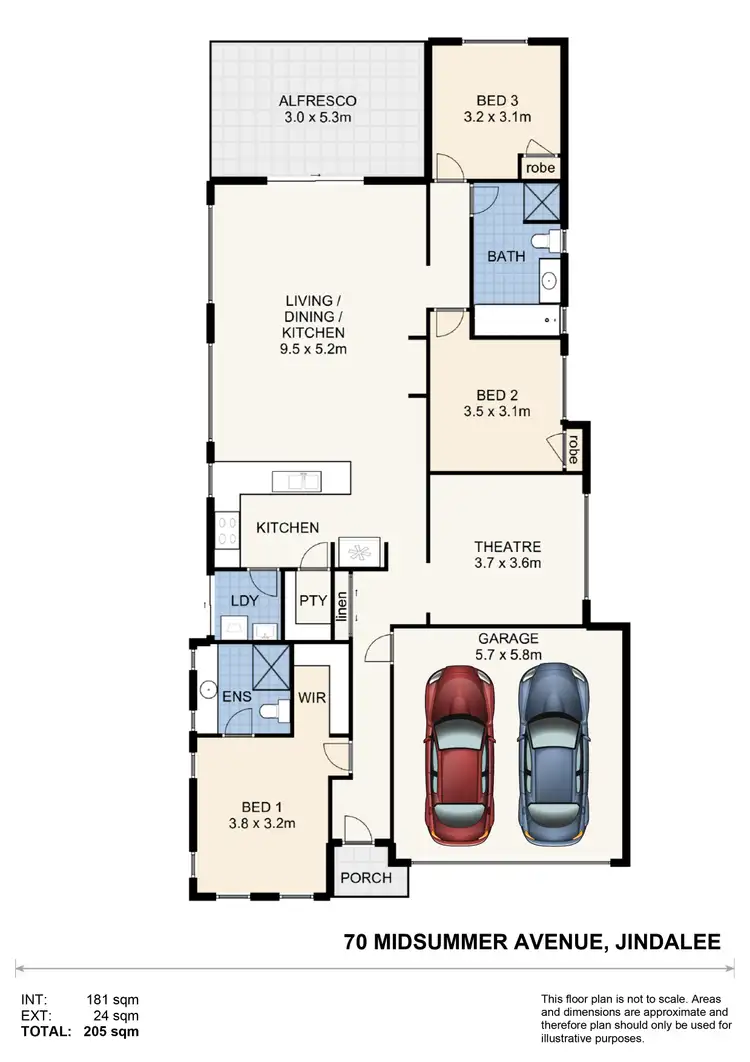 Floorplan of Homely house listing, 70 Midsummer Avenue, Jindalee WA 6036