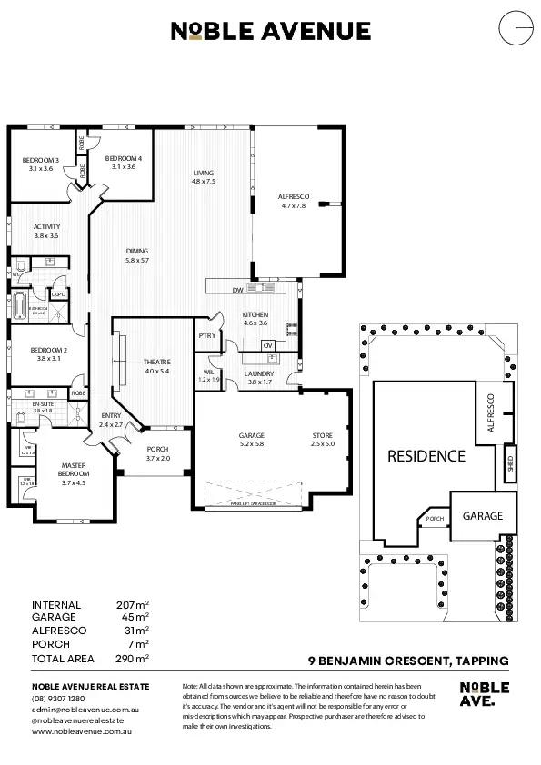 Floorplan of Homely house listing, 9 Benjamin Crescent, Tapping WA 6065