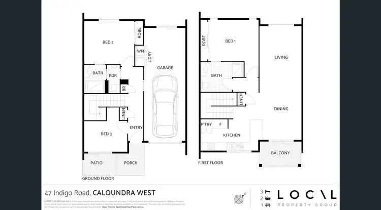 Floorplan of Homely house listing, 47 Indigo Road, Caloundra West QLD 4551