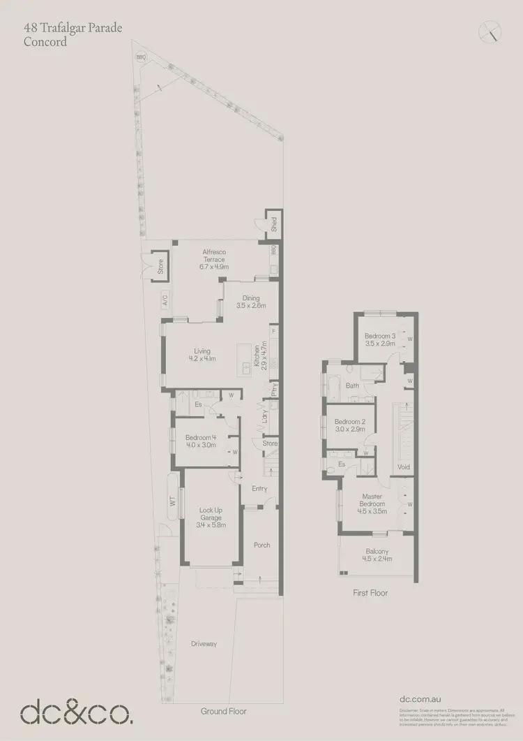 Floorplan of Homely semi-detached listing, 48 Trafalgar Parade, Concord NSW 2137