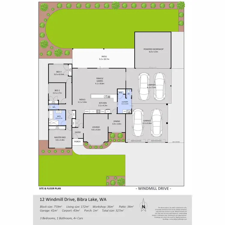 Floorplan of Homely house listing, 12 Windmill Drive, Bibra Lake WA 6163