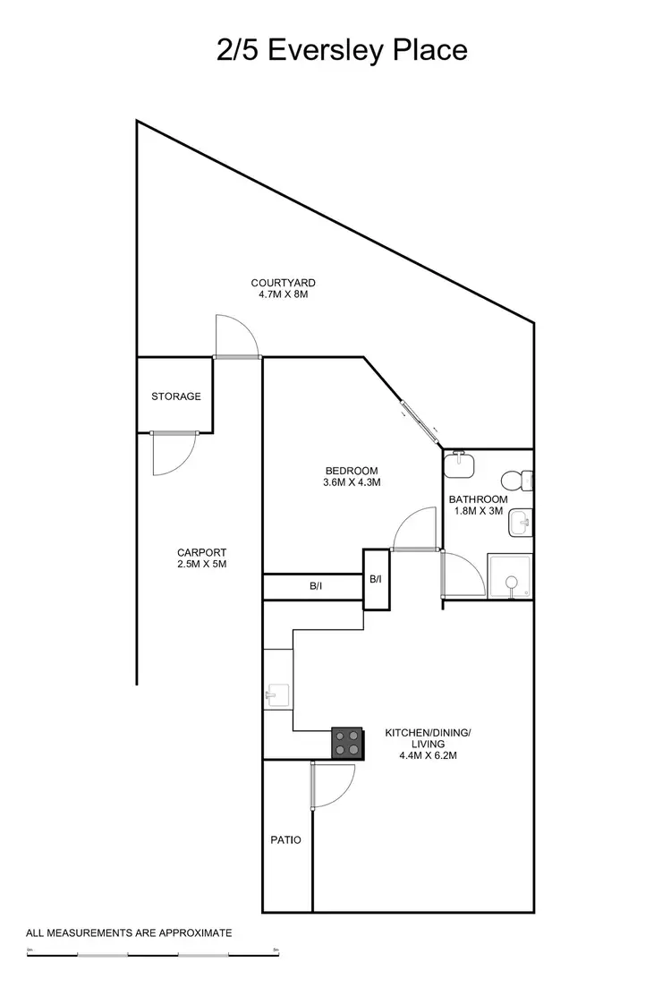 Floorplan of Homely unit listing, 2/5 Eversley Place, Grafton NSW 2460