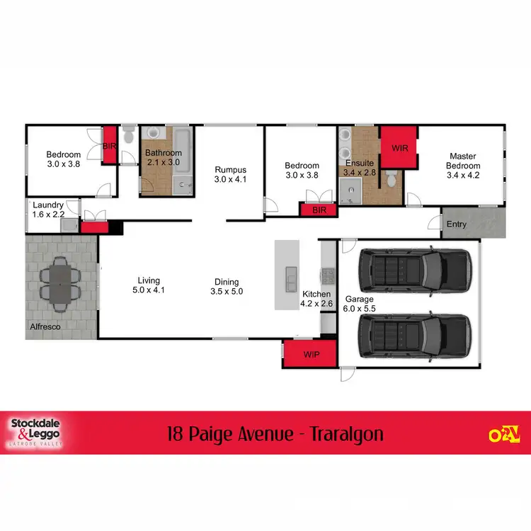 Floorplan of Homely house listing, 18 Paige Avenue, Traralgon VIC 3844