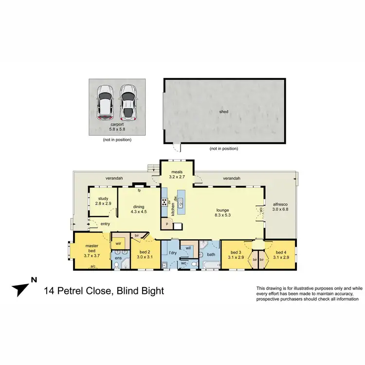 Floorplan of Homely house listing, 14 Petrel Close, Blind Bight VIC 3980