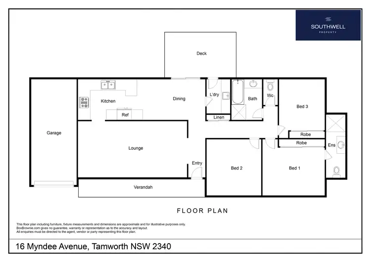 Floorplan of Homely house listing, 16 Myndee Avenue, Tamworth NSW 2340