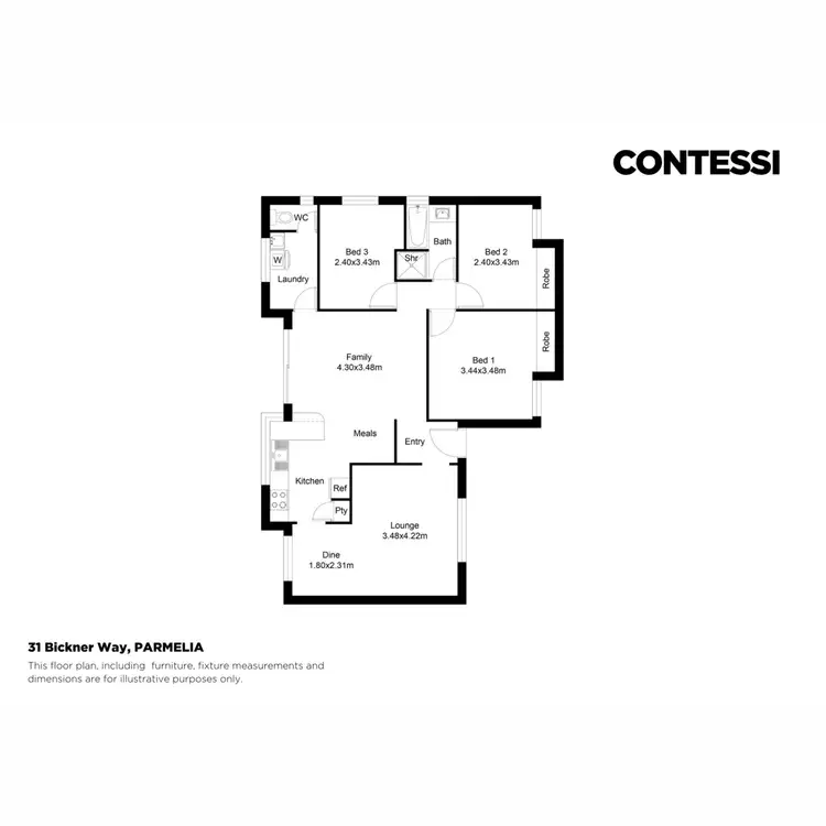 Floorplan of Homely house listing, 31 Bickner Way, Parmelia WA 6167