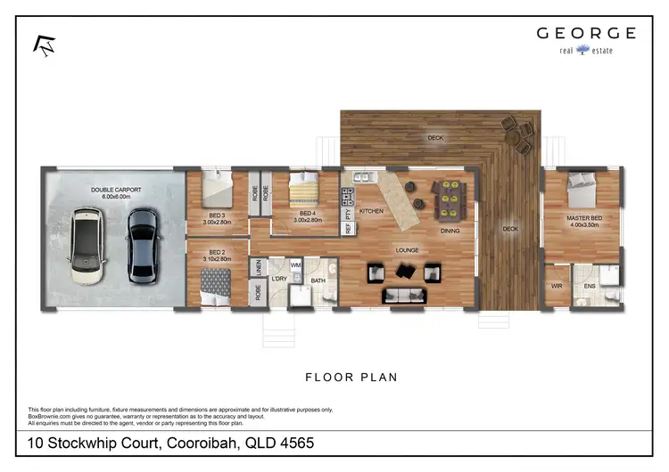 Floorplan of Homely house listing, 10 Stockwhip Court, Cooroibah QLD 4565