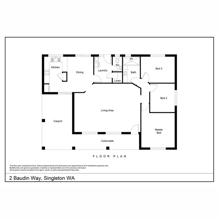 Floorplan of Homely house listing, 2 Baudin Way, Singleton WA 6175