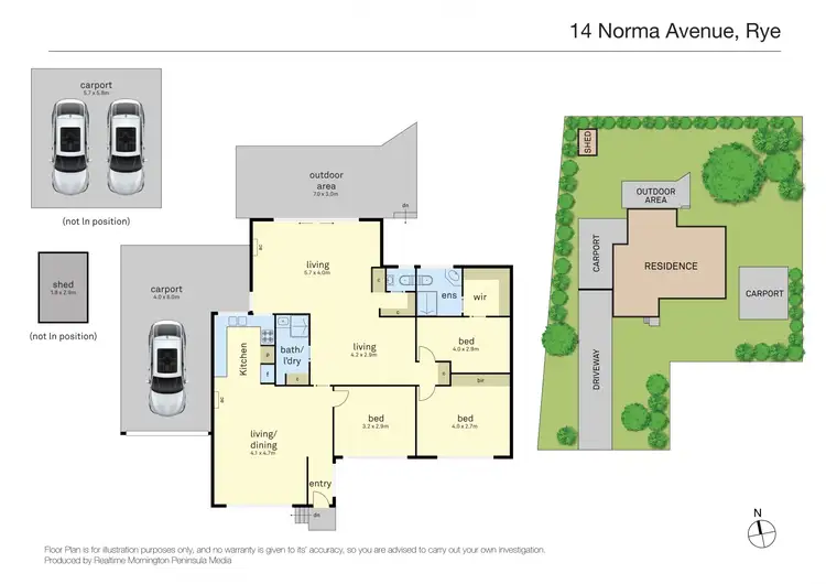 Floorplan of Homely house listing, 14 Norma Avenue, Rye VIC 3941