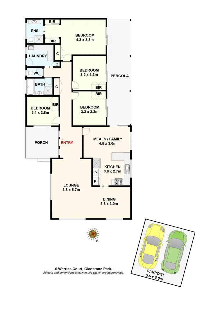 Floorplan of Homely house listing, 6 Warriss Court, Gladstone Park VIC 3043
