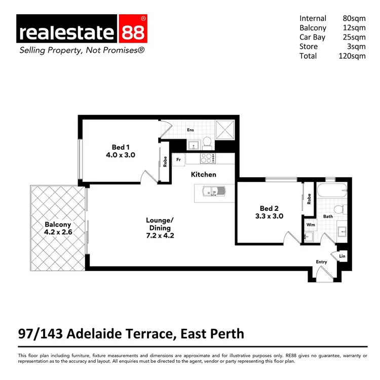 Floorplan of Homely apartment listing, 97/143 Adelaide Terrace, East Perth WA 6004