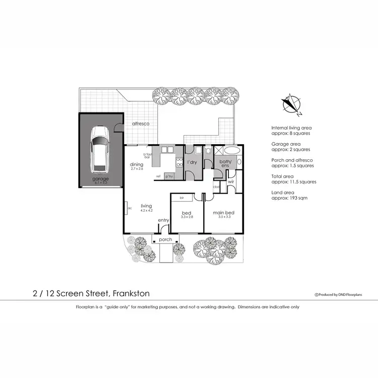 Floorplan of Homely unit listing, 2/12 Screen Street, Frankston VIC 3199