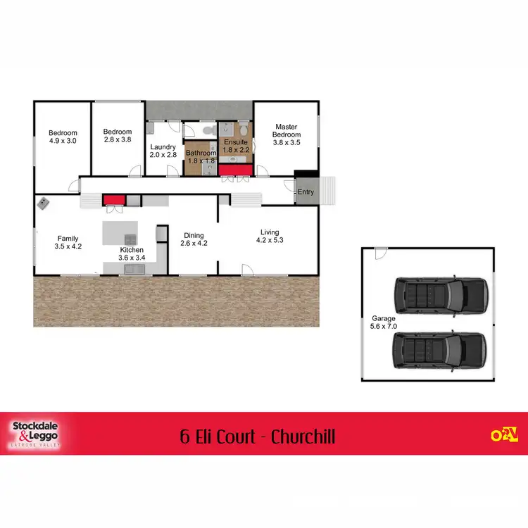 Floorplan of Homely house listing, 6 Eli Court, Churchill VIC 3842