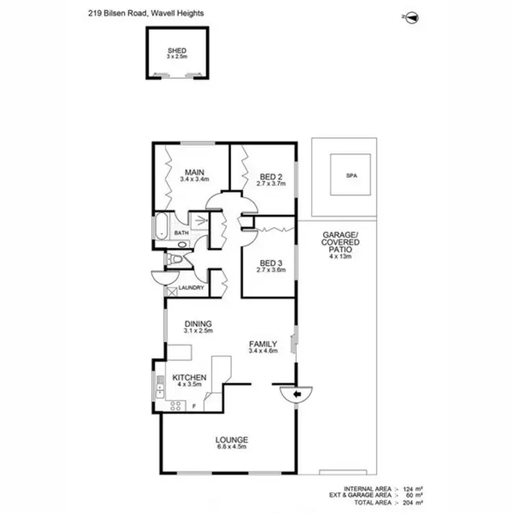 Floorplan of Homely house listing, 219 Bilsen Road, Wavell Heights QLD 4012