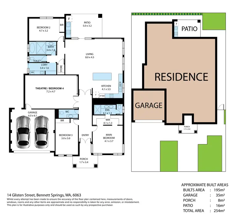 Floorplan of Homely house listing, 14 Glisten Street, Bennett Springs WA 6063