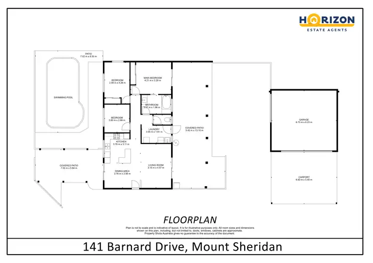 Floorplan of Homely house listing, 141 Barnard Drive, Mount Sheridan QLD 4868