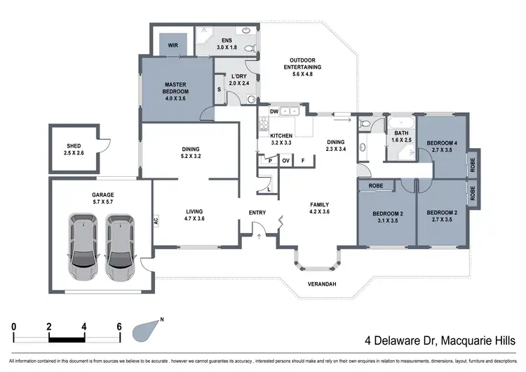 Floorplan of Homely house listing, 4 Delaware Drive, Macquarie Hills NSW 2285