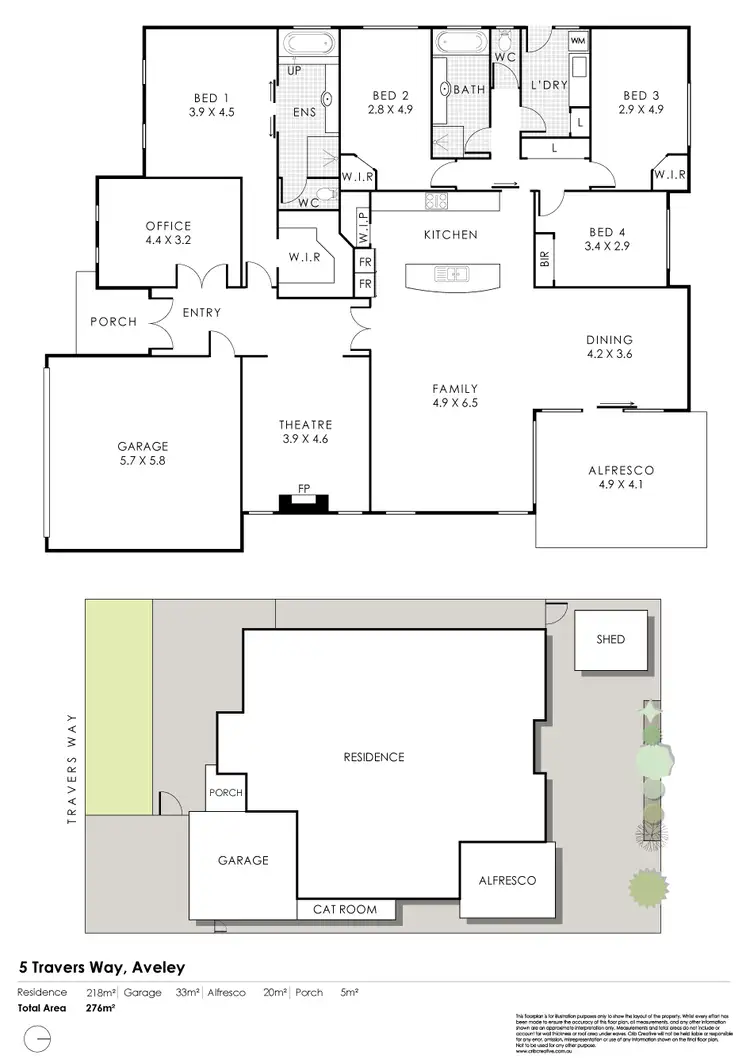 Floorplan of Homely house listing, 5 Travers Way, Aveley WA 6069