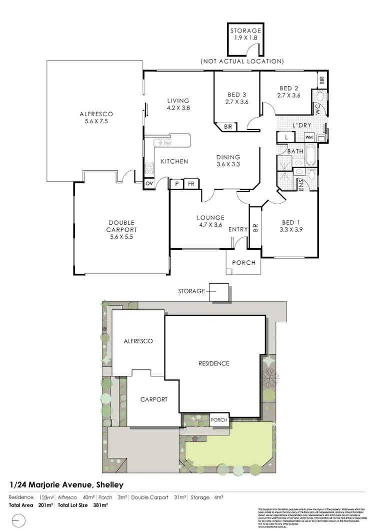 Floorplan of Homely villa listing, 1/24 Marjorie Avenue, Shelley WA 6148