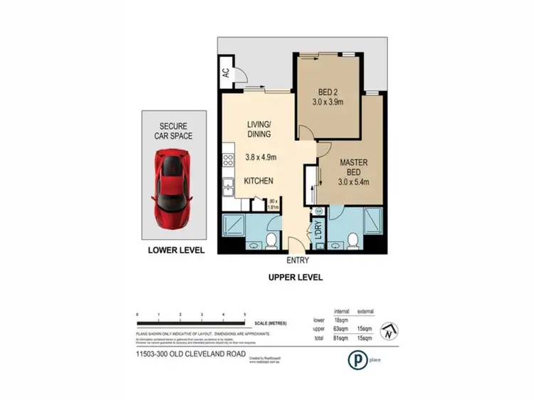 Floorplan of Homely apartment listing, 11503/300 Old Cleveland Road, Coorparoo QLD 4151