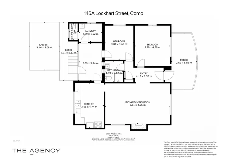 Floorplan of Homely house listing, 145A Lockhart Street, Como WA 6152