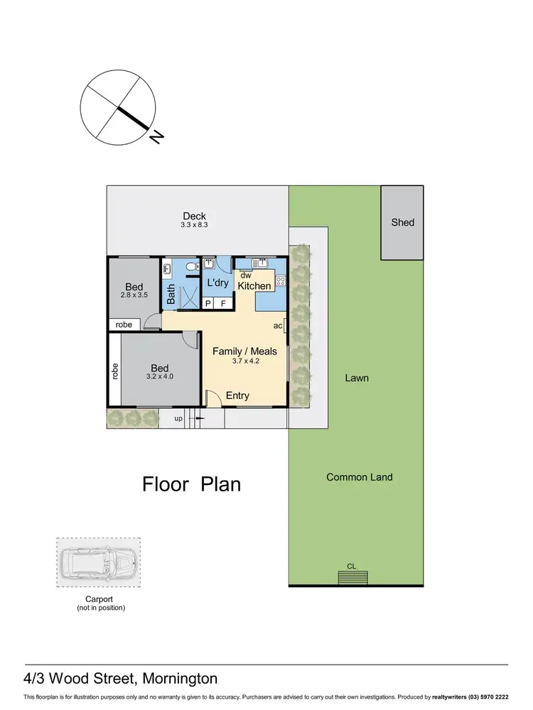 Floorplan of Homely unit listing, 4/3 Wood Street, Mornington VIC 3931