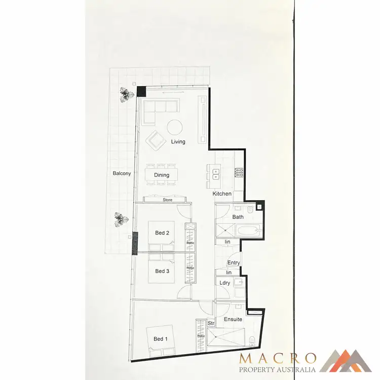 Floorplan of Homely apartment listing, 2901/718 George Street, Sydney NSW 2000