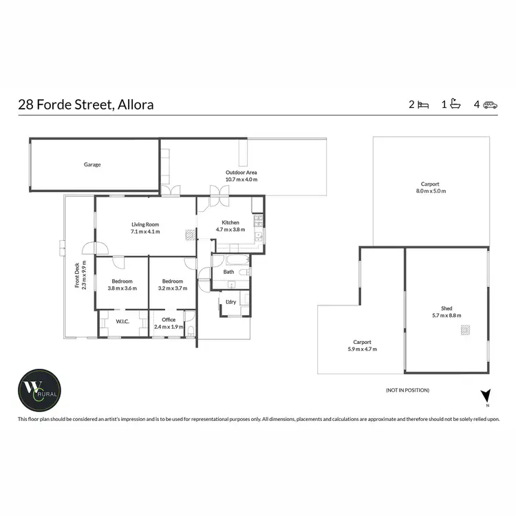 Floorplan of Homely house listing, 28 Forde Street, Allora QLD 4362