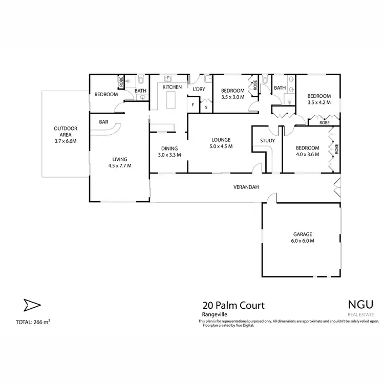 Floorplan of Homely house listing, 20 Palm Court, Rangeville QLD 4350