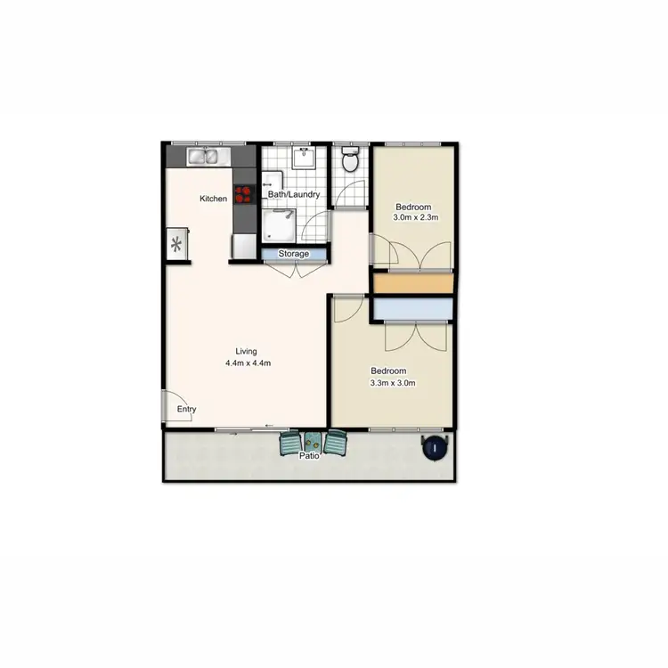 Floorplan of Homely unit listing, 12/1313 Anzac Avenue, Kallangur QLD 4503