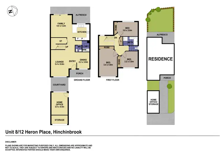 Floorplan of Homely townhouse listing, 8/12 Heron Place, Hinchinbrook NSW 2168