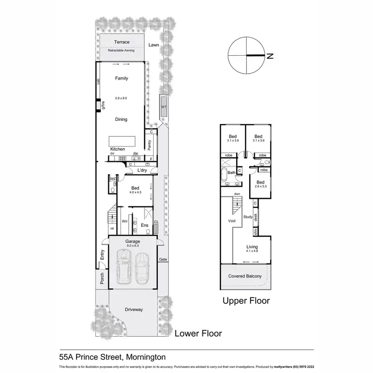 Floorplan of Homely house listing, 55a Prince Street, Mornington VIC 3931