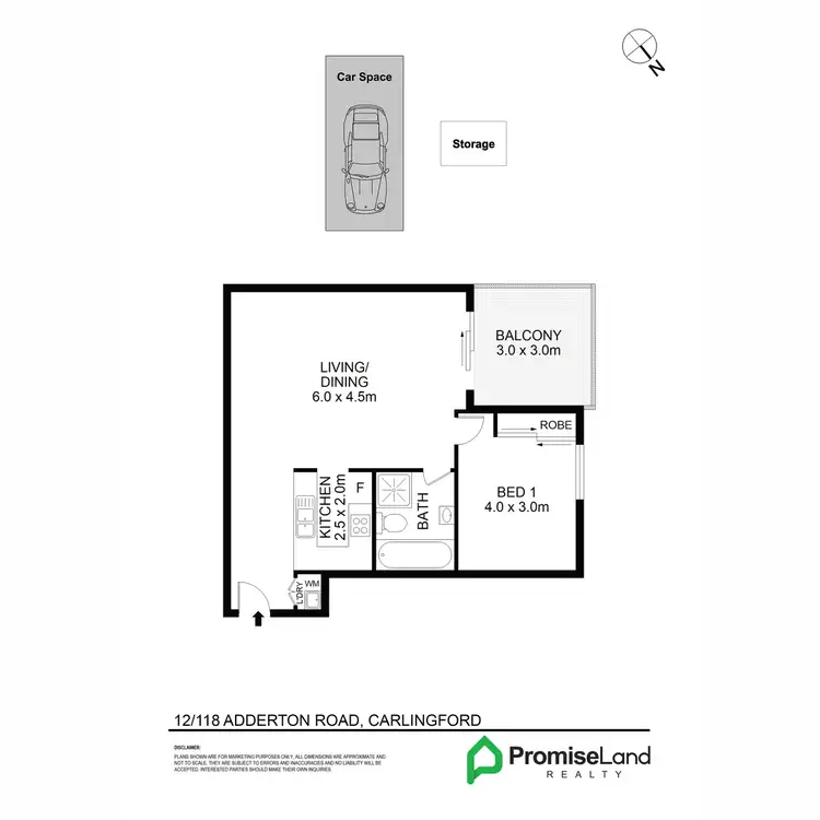 Floorplan of Homely apartment listing, 12/118 Adderton Road, Carlingford NSW 2118
