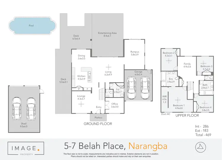 Floorplan of Homely house listing, 5-7 Belah Place, Narangba QLD 4504