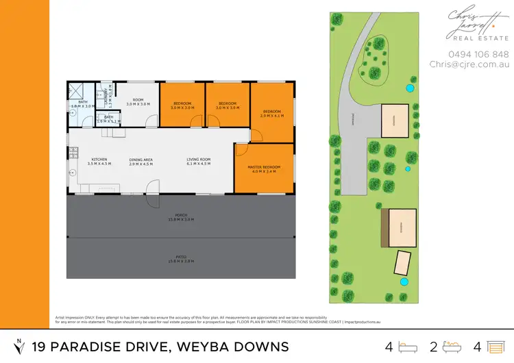 Floorplan of Homely house listing, 19 Paradise Drive, Weyba Downs QLD 4562