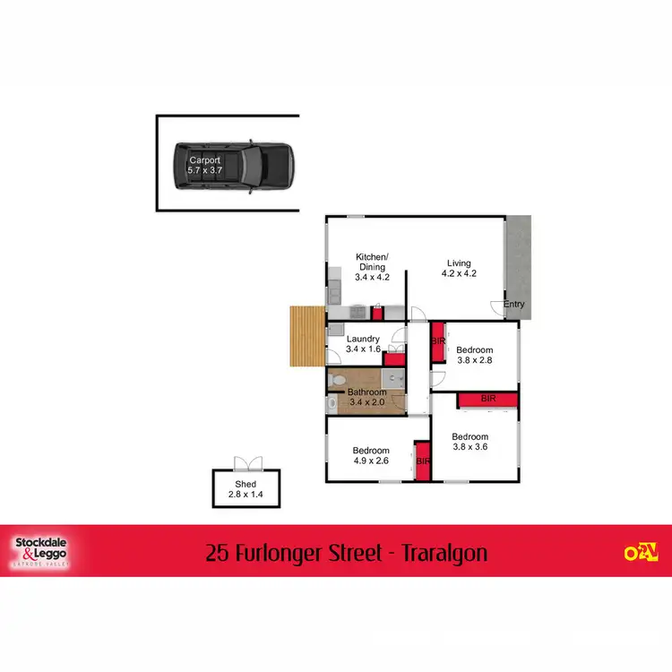 Floorplan of Homely house listing, 25 Furlonger Street, Traralgon VIC 3844
