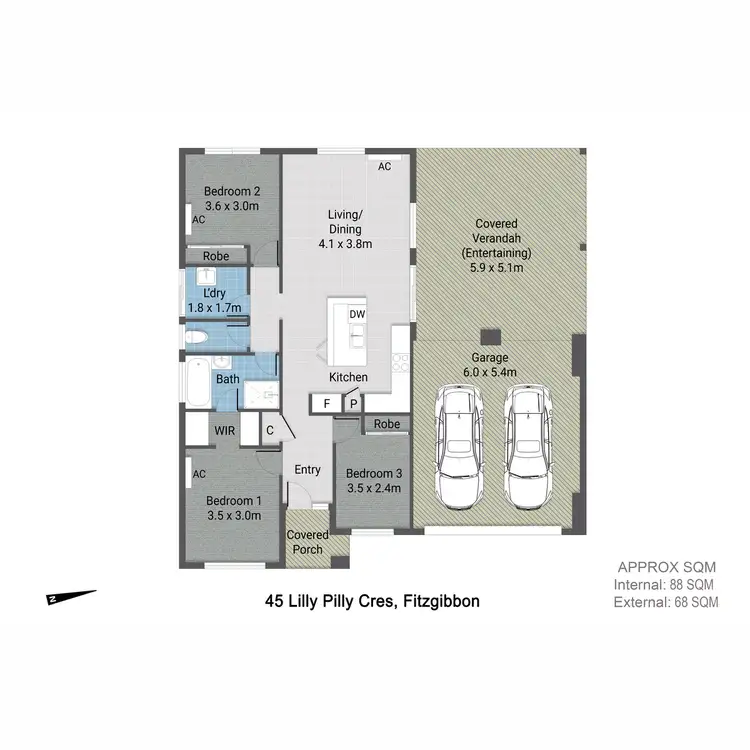Floorplan of Homely house listing, 45 Lilly Pilly Crescent, Fitzgibbon QLD 4018