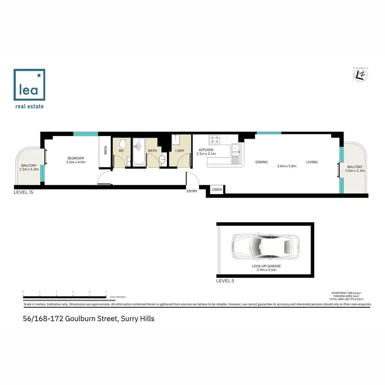 Floorplan of Homely apartment listing, 56/168-172 Goulburn Street, Surry Hills NSW 2010