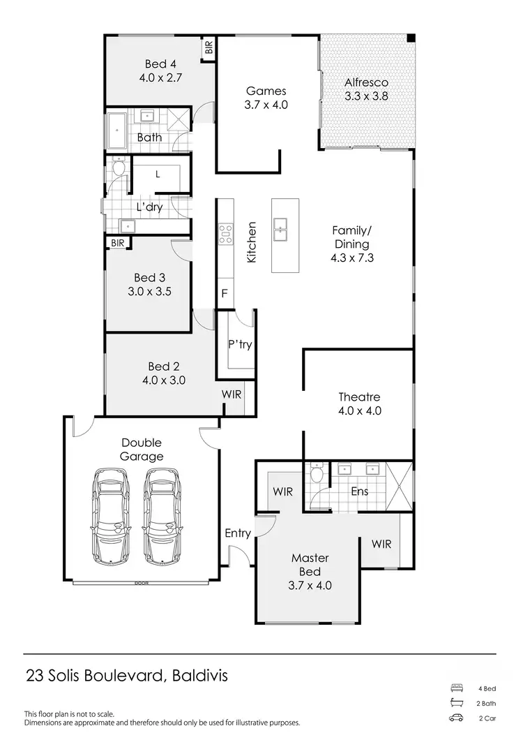 Floorplan of Homely house listing, 23 Solis Boulevard, Baldivis WA 6171