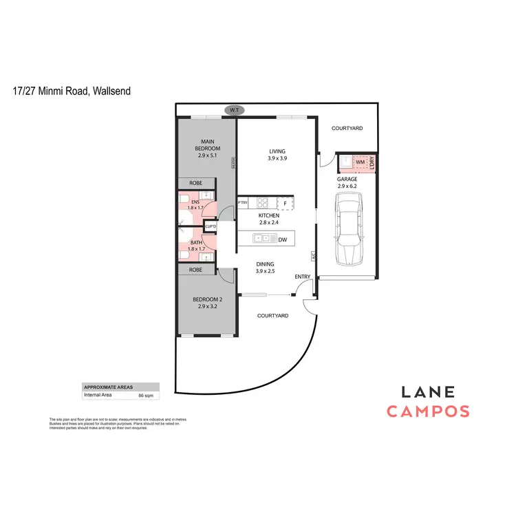 Floorplan of Homely unit listing, 17/27 Minmi Road, Wallsend NSW 2287