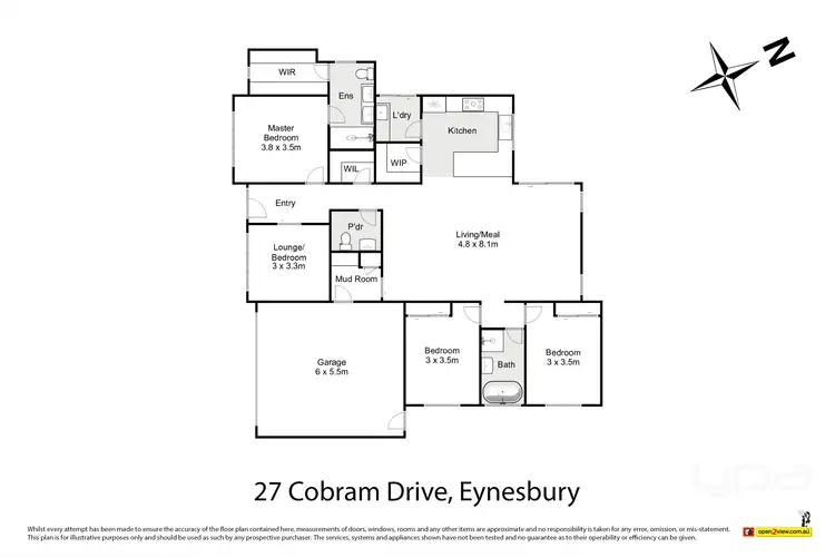 Floorplan of Homely house listing, 27 Cobram Drive, Eynesbury VIC 3338