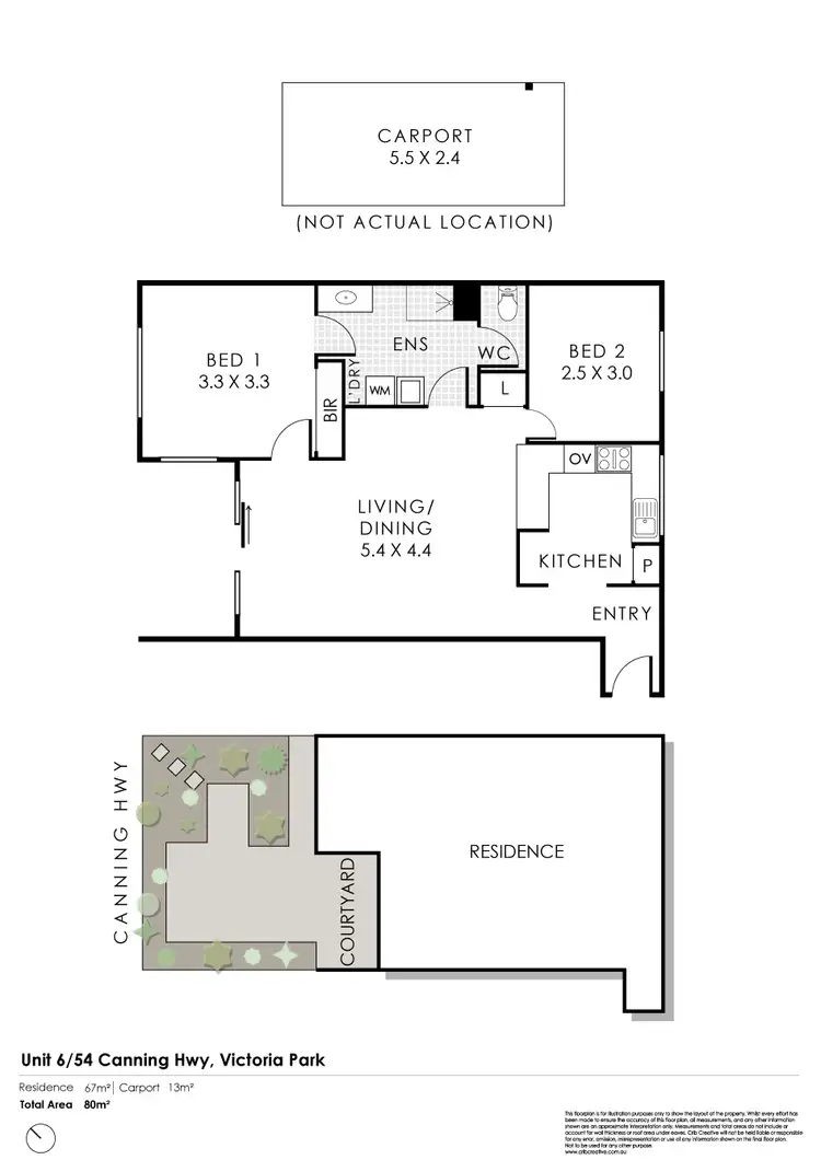 Floorplan of Homely apartment listing, 6/54 Canning Highway, Victoria Park WA 6100