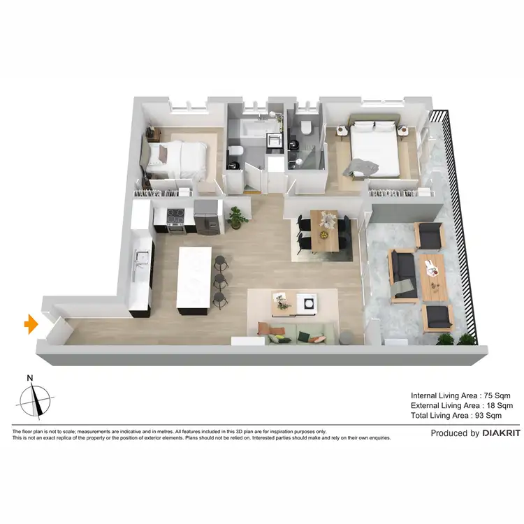 Floorplan of Homely unit listing, 9/63-65 John Street, Redcliffe QLD 4020