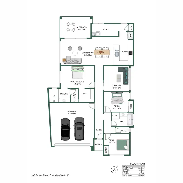 Floorplan of Homely house listing, 26B Batten Street, Coolbellup WA 6163
