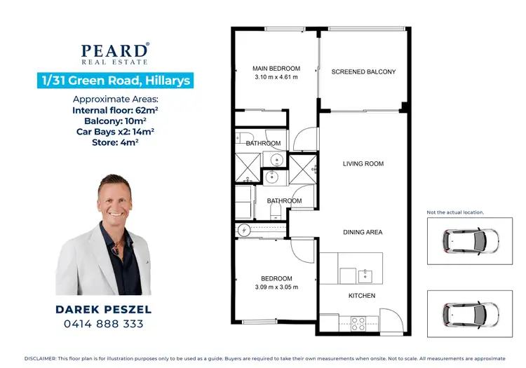 Floorplan of Homely apartment listing, 1/31 Green Road, Hillarys WA 6025