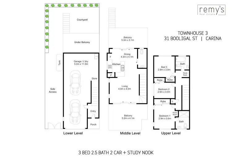 Floorplan of Homely townhouse listing, 3/31 Booligal Street, Carina QLD 4152
