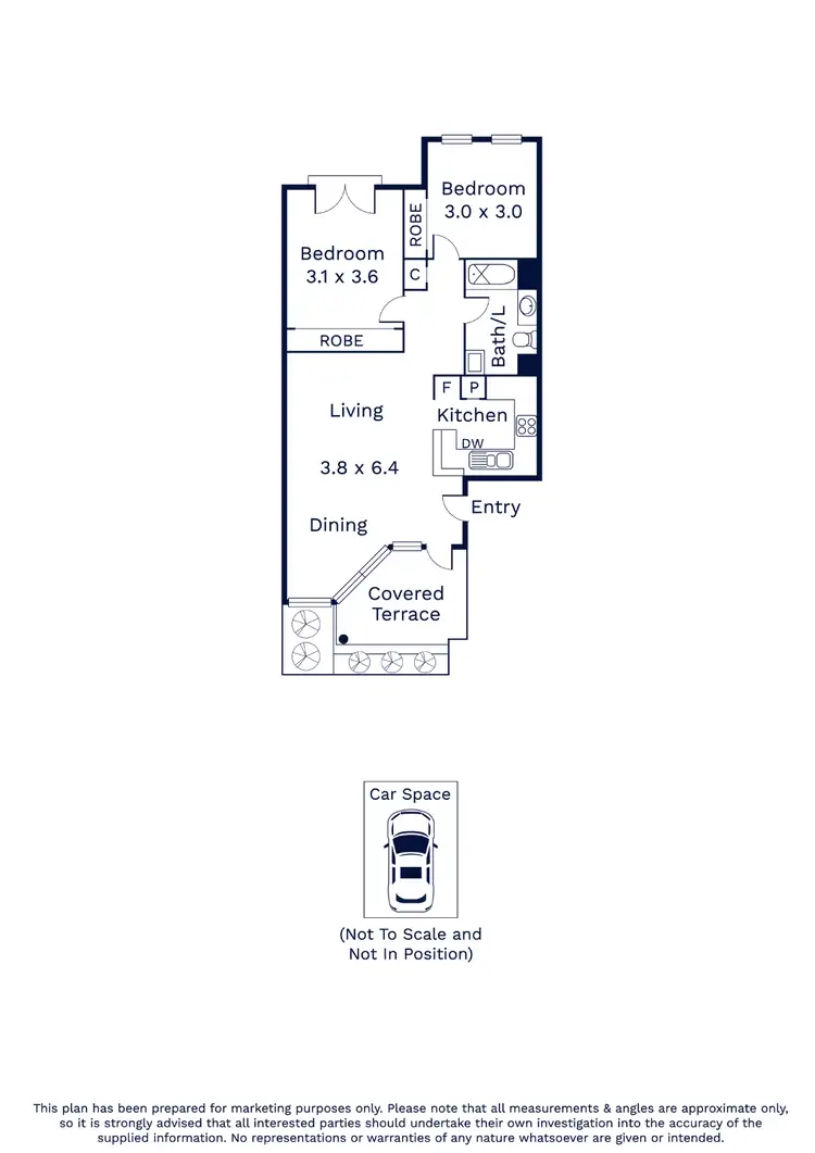 Floorplan of Homely apartment listing, 22/8-32 Howlett Street, Kensington VIC 3031