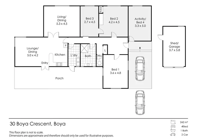 Floorplan of Homely house listing, 30 Boya Crescent, Boya WA 6056