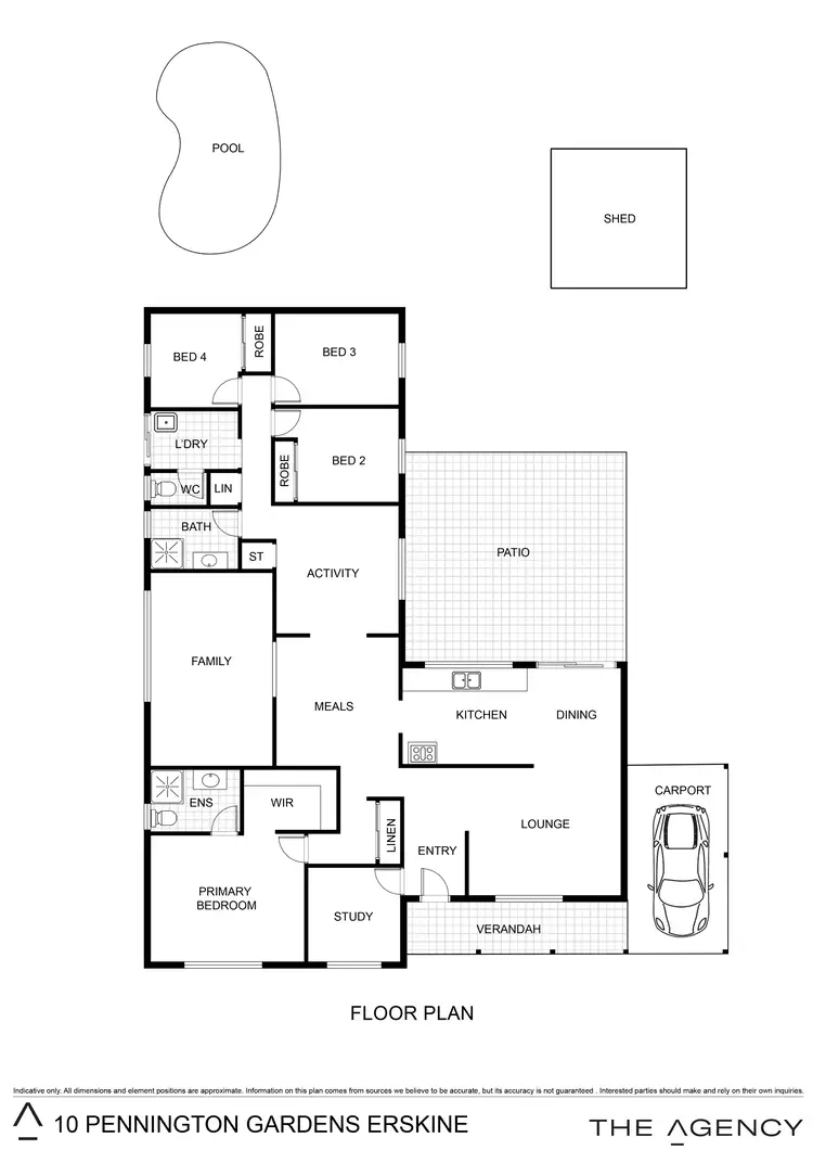 Floorplan of Homely house listing, 10 Pennington Gardens, Erskine WA 6210