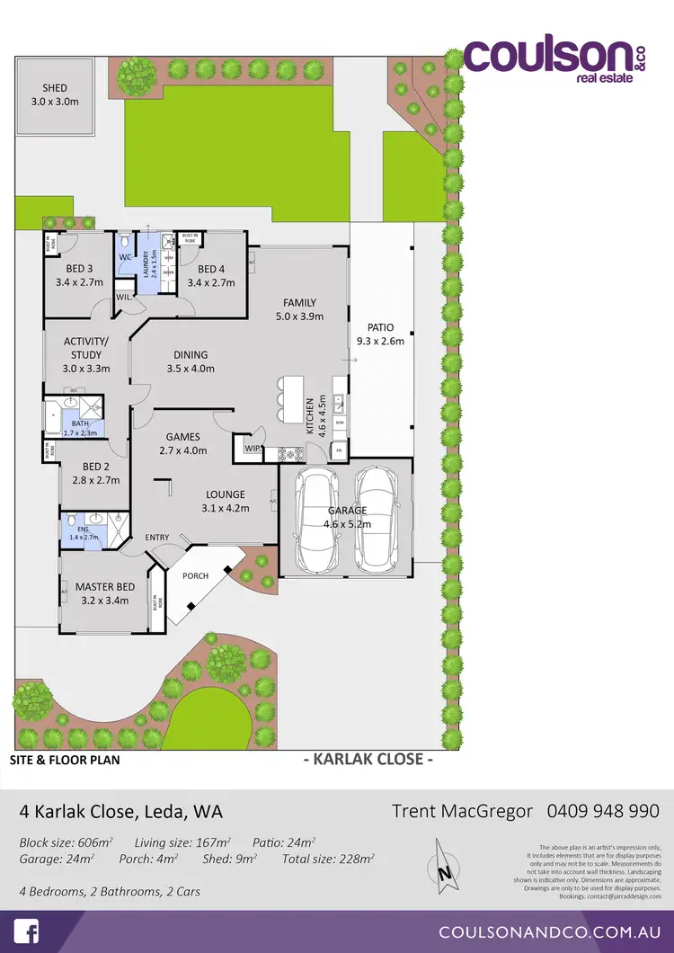 Floorplan of Homely house listing, 4 Karlak Close, Leda WA 6170